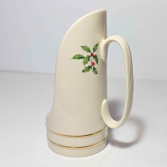Lenox Holiday Candle Holder Holly Berries Christmas - Picture 3 of 7